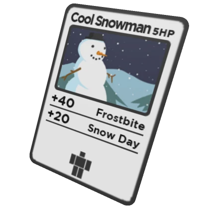 Cool Snowman Trading Card