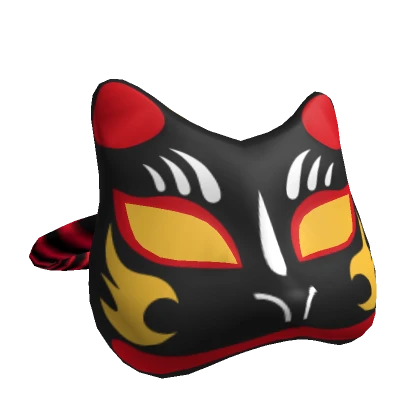 Black Kitsune Mask Side