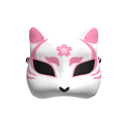 Pink Kitsune Mask Front