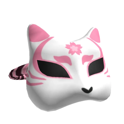 Pink Kitsune Mask Side