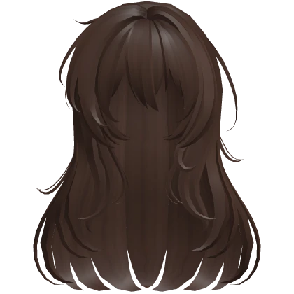 Long Fluffy Layered Anime Hair Tei - Brown