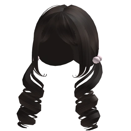 ♡ : kawaii curly princess pigtails dark brown