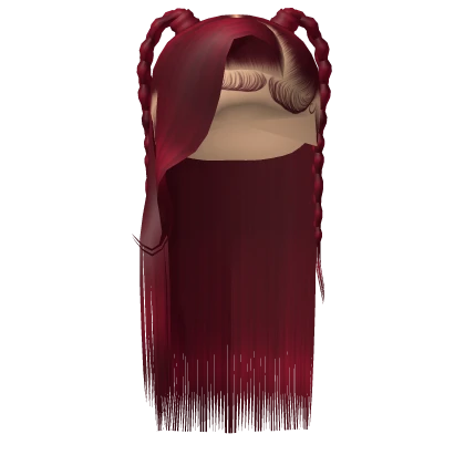 ⚜️• Side Part W/ Braids (Burgundy)