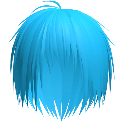 Blue Wispy Spiky Messy Emo Hair