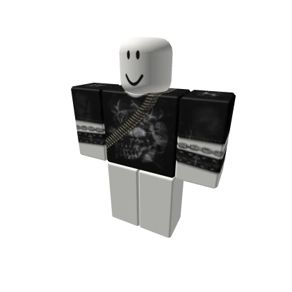 skull graphic tee bullet belt