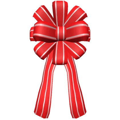 Holiday Gift Bow (Red and White)