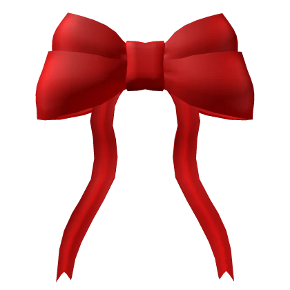Red Flowy Neck Bow