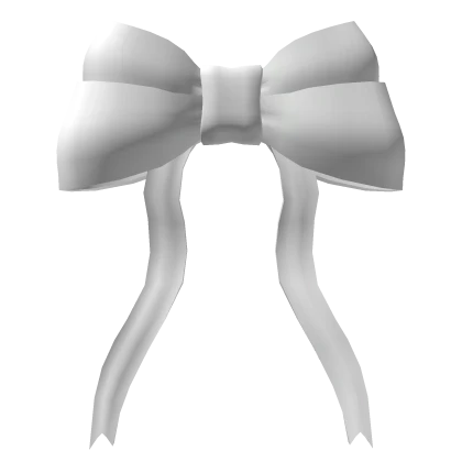 White Flowy Neck Bow