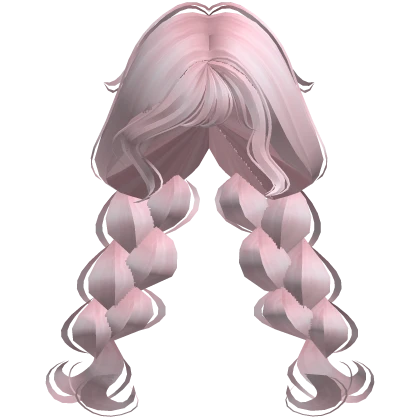 ♡ shoujo swirly braids in pastel pink