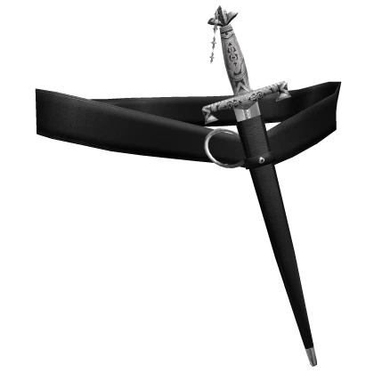 Sheathed Fantasy Silver Paladinin Sword Belt