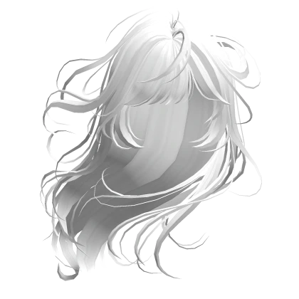 White Lush Windy & Wispy Anime Hair