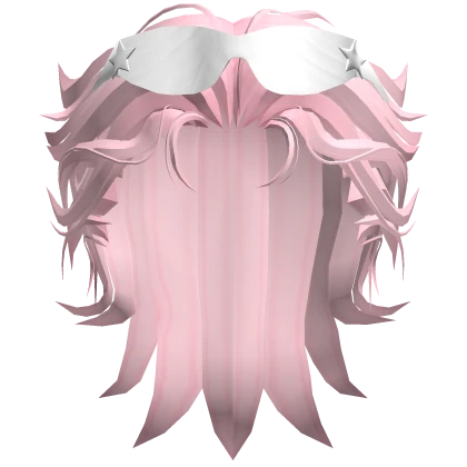 Anime Slicked Hair w/ Y2K Sunglasses - Pink