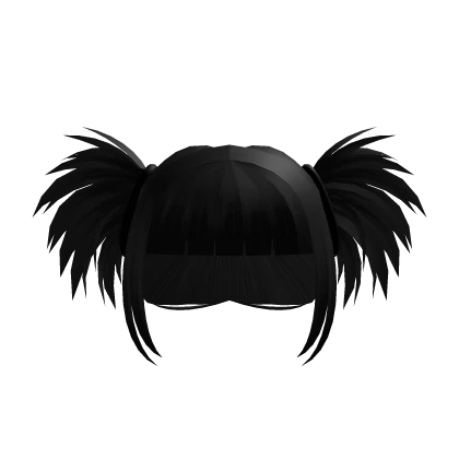 cute emo black spikey pigtails with bangs