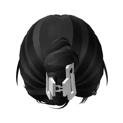 low bun with hair clip in black