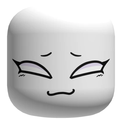 Cute Smirk Toon Face - White