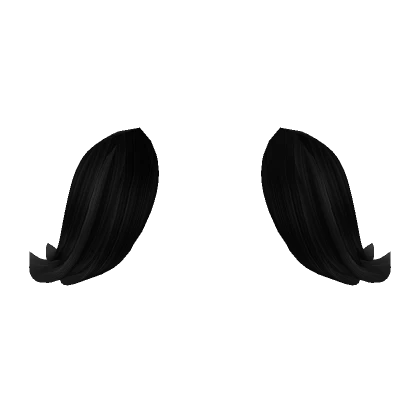 Lowered Hair Ear Tufts (Black)