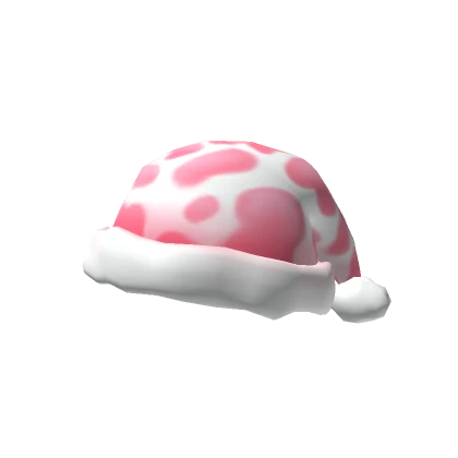 Cow Print Santa Hat Pink