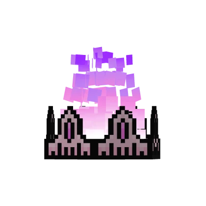 Pink 8-Bit Royal Crown (FIRE EFFECT)