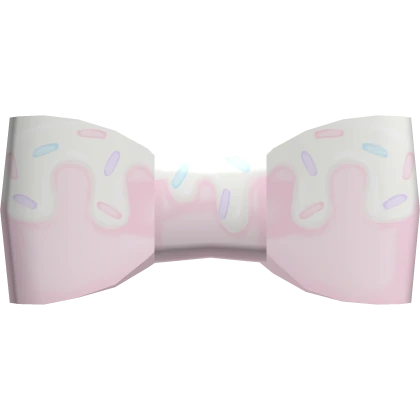 ♡ : cute big pink frosting front hair bow 