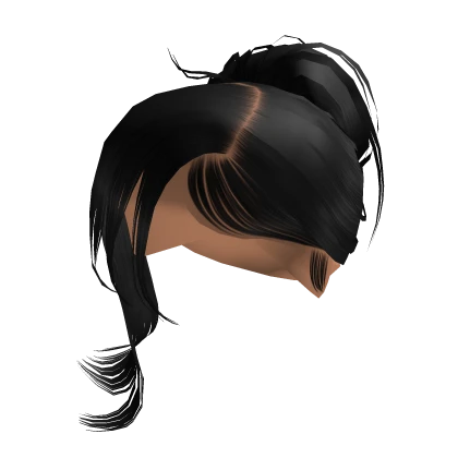 Side Bangs W/ Bun [Black]