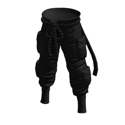 Japanese Streetwear Pants Blackout