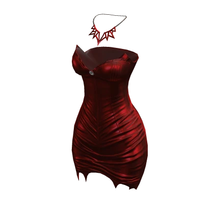 Red Gothic Mini Corset Dress