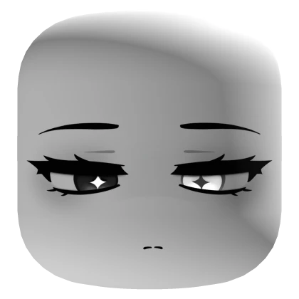 Cute Pretty Monochrome Face Bicolored Glowing Eyes