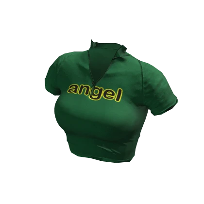 ʚ♡ɞ Green Contrast Zipper Crop top