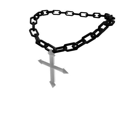 (CODE 534) Black and White Cross Chain 