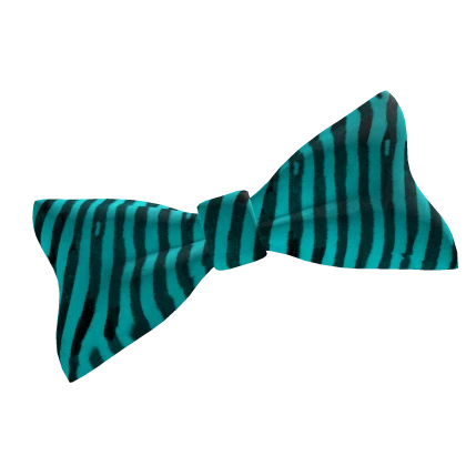 cyan oversized zebra print cute scene gyaru bow