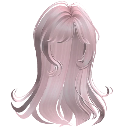 ♡ girly flowy swirly straight hair in pastel pink