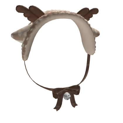 ♡ fawn hat ୨୧ bonnet headdress ribbon brown fur