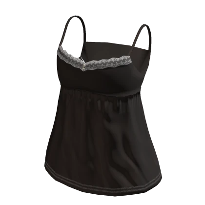 Y2K ☆ Lace-Trimmed Babydoll (Dark Brown)