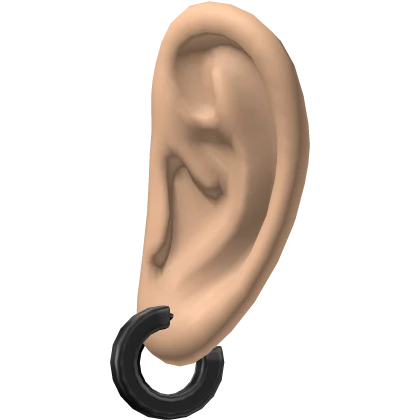Ears w/ Black Hoops Earrings