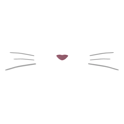 sshf cat whiskers + nose in white ♡