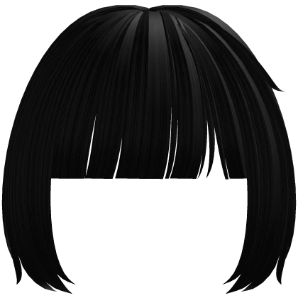 ୨୧: kawaii anime doll bangs in black