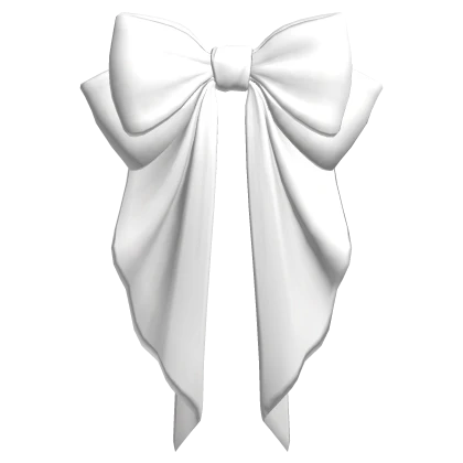 Big Hair Bow White Basic Cute Ribbon Head Cutesy