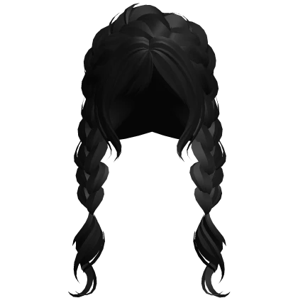 Cute Soft Double Swirly Braids in Black