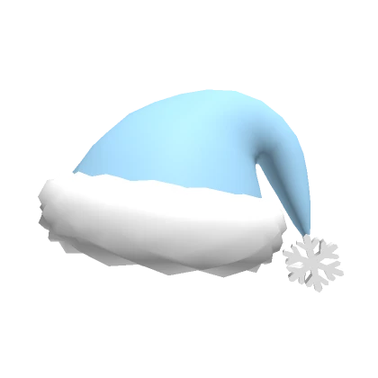 Blue Snowflake Santa Hat