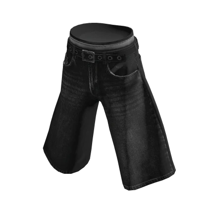 💗Y2K LOOSE BERMUDA SHORTS IN DENIM_BLACK