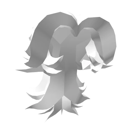 White Blocky Long PonyTail