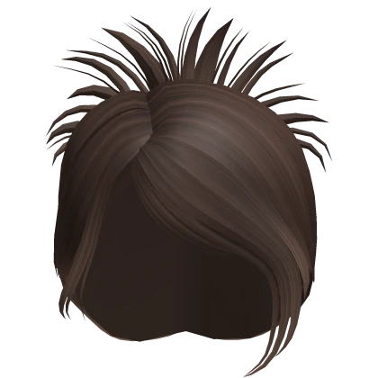 2000s Glamour Spiked Bun Hair in Brown