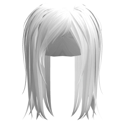 White Messy Emo Punk Rock Pigtails