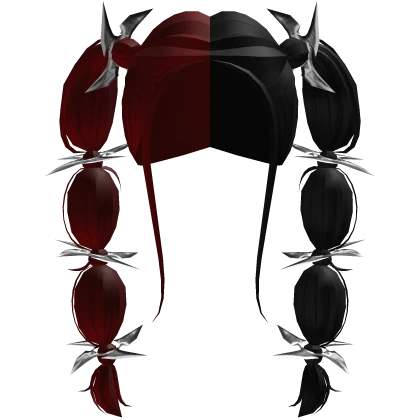 ❤️ Baddie Anime Braids Hair (Red & Black)