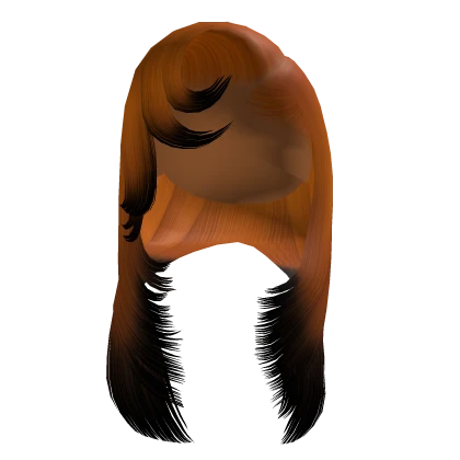 Side Part W/ Curled Bangs [Orange & Black]