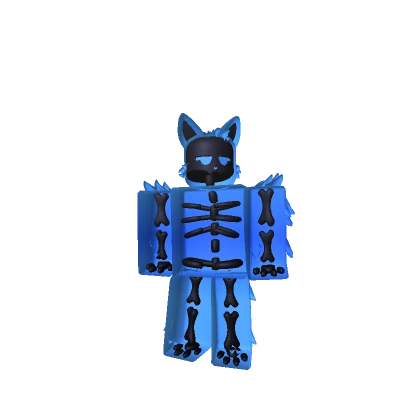 Skeleton Cat {Dark Blue}