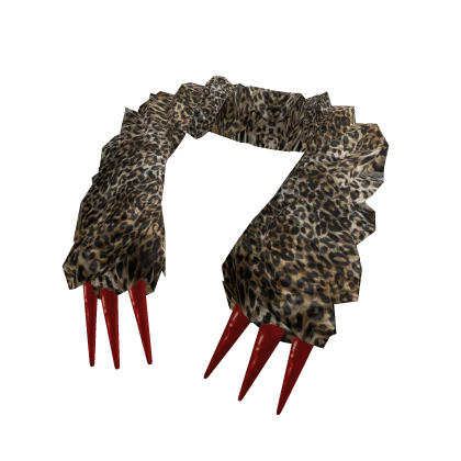 Leopard Monster Shawl Red Claws