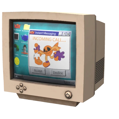 Halloween Prank Call Vintage Computer Monitor