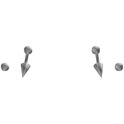 ♰ : silver angel bites lip piercing set