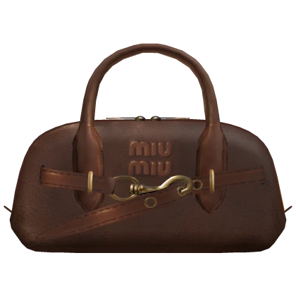 Brown Miu Vintage City Chic Shoulder Bag